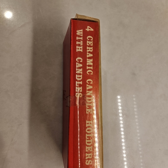 4 new vintage mini red candles with Christmas tree stands - Picture 2 of 6